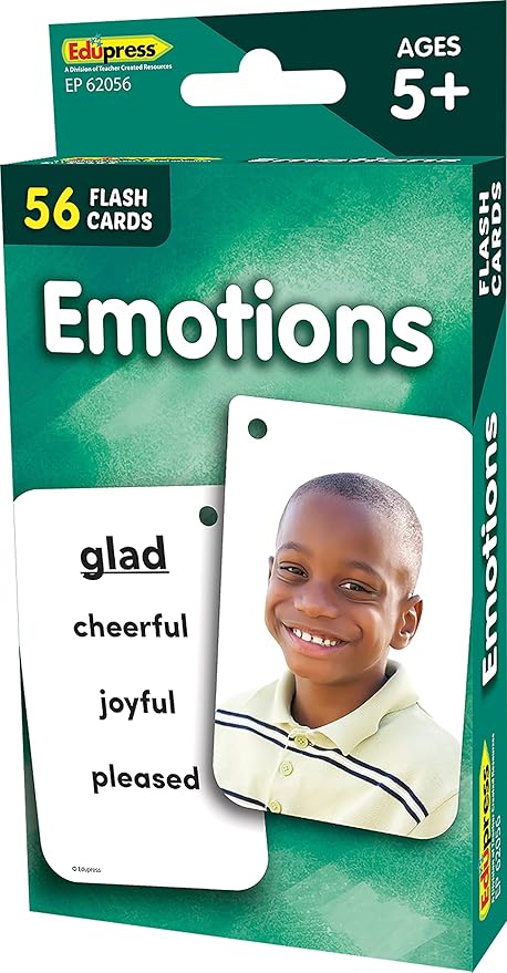 Teacher Created Resources Emotions Flash Cards (EP62056) 0.75 H x 6.125 L x 3.25 W
