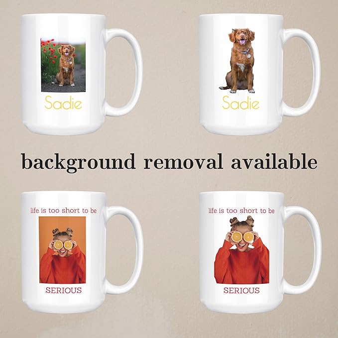 Personalized Coffee Mug, Custom Photo Text 15 Oz Ceramic Mug, Customized Picture Name Tea Cup, Unique Gift Idea, Taza Cafe Personalizadas Fotos, Cute Custom Gifts Mom Women, Mother's Day, Light Green