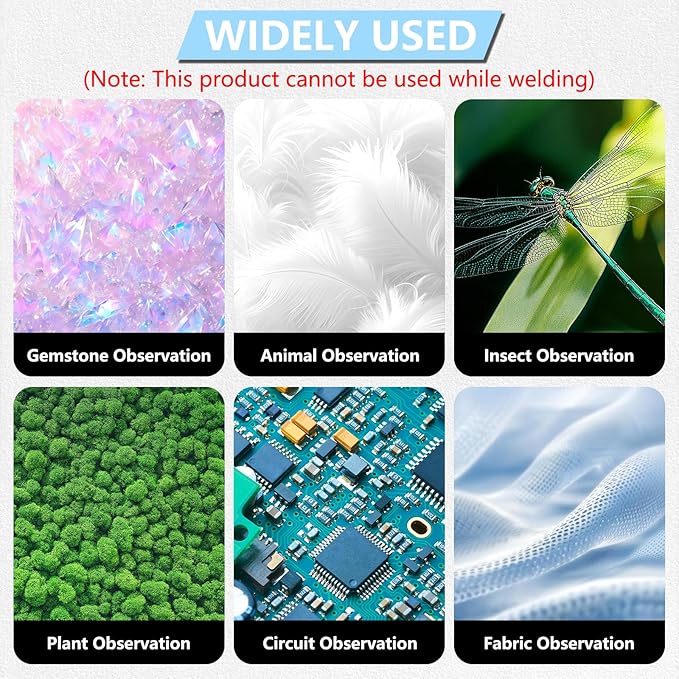 Magnifying Glass for Kids, Digital Microscope with 2.0" IPS Screen,500X,8 Adjustable LEDs,Handheld Microscope for Insect Plant Leaf,Coin Magnifying Glass and Small Fonts,USB Connection to PC