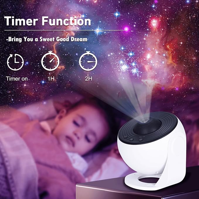 Galaxy Projector, 13 in 1 Planetarium Projector, Star Night Light Projector with Solar System Nebular Moon, Adjustable Focus Galaxy Light Projector for Kids Adults Bedroom Ceiling Room Décor