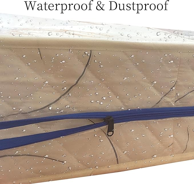2 Pack Full Mattress Bags for Moving and Storage-5 Mil Zipper Plastic Waterproof Mattress Storage Bags