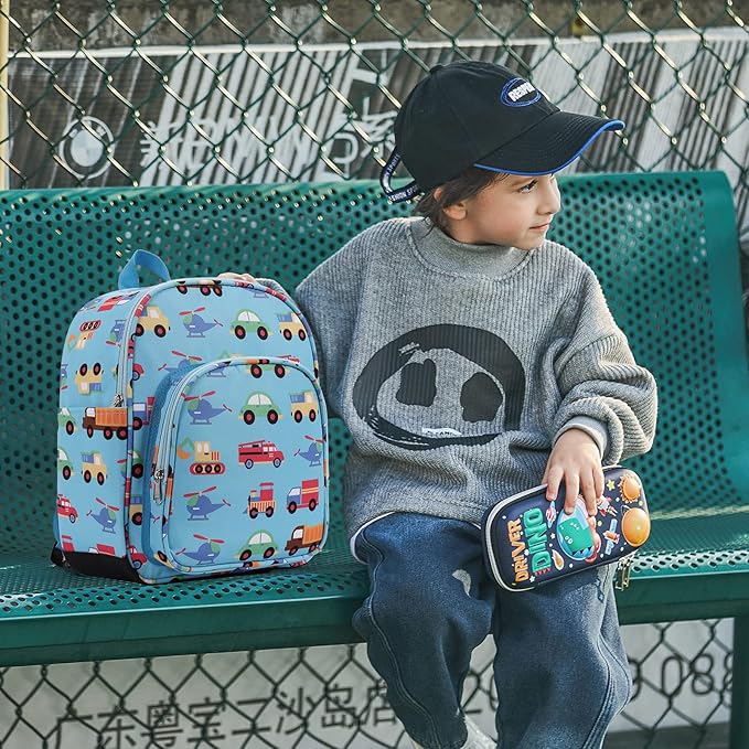 CLUCI Toddler Backpack for Boys Kids Backpacks Preschool Kindergarten Child Bookbag Travel Cute Daycare Bluey Backpack Cars