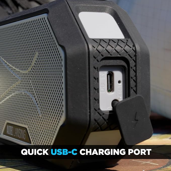 Altec Lansing Portable Bluetooth Speaker HYDRAMINI 2.0, IP67 Waterproof, Portable Speaker, 12h Playtime, Wireless Pairing, USB-C Quick Charge, Magnetic Bluetooth, Voice Assistant Integration