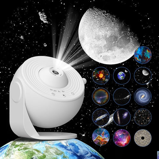Galaxy Projector - 13 in 1 HD Planetarium Star Projector for Bedroom, 360 Rotating Galaxy Light with Adjustable Knob and Timer for Kids, Ceiling, Gifts, Room Decoration