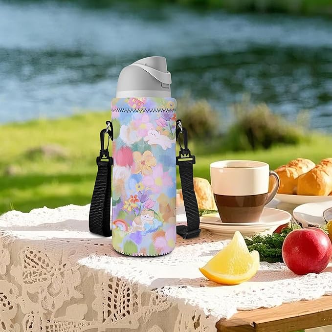 AUPET Water Bottle Bag Carrier,24oz/32oz Insulated Neoprene bottle Sling Holder Case Pouch Cover for 1000ML/750ML Bottles with Shoulder Strap for walking