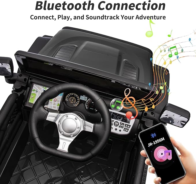 24V Kids Ride on Car, Kids Electric Vehicles Car Ride on Toy Truck for Toddlers w/Remote Control, 400W Motor - Black