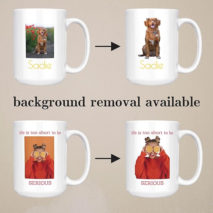 Personalized Coffee Mug, Custom Photo Text 15 Oz Ceramic Mug, Customized Picture Name Tea Cup, Unique Gift Idea, Taza Cafe Personalizadas Fotos, Cute Custom Gifts Mom Women Men, Mother's Day, Purple