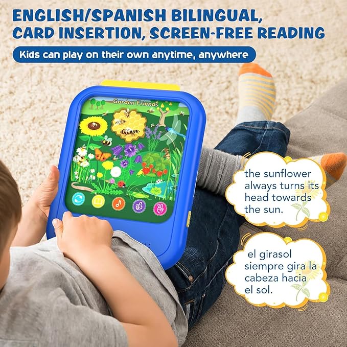 Kids Learning Tablet Educational Learning Pad for Toddlers 2-5 to Learn Alphabets, Numbers, Foods, Time, Music, Talking Cards for Toddlers，Learning Educational Toy Kids Gifts