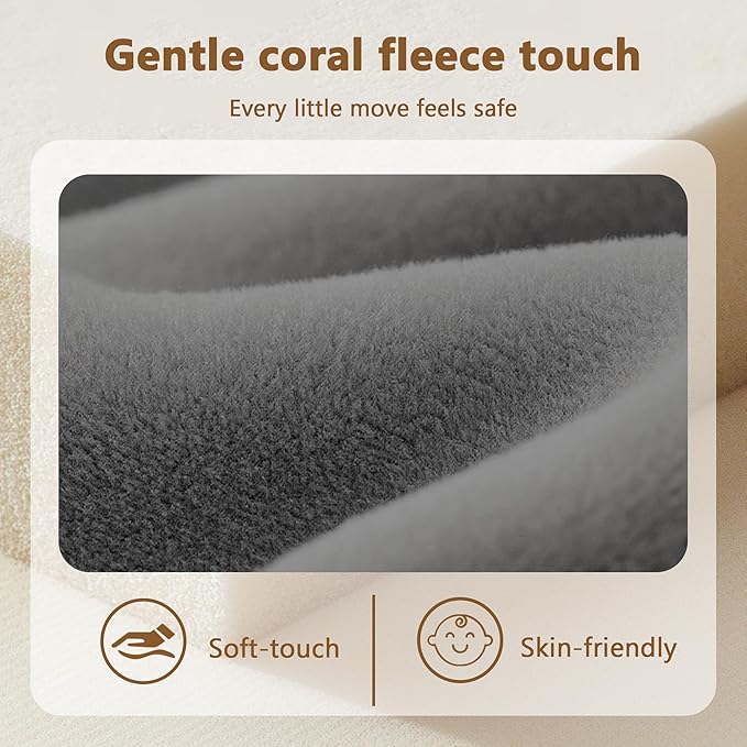 Baby Play Mat for Floor, 1.3'' Thick Memory Foam Tummy Time Mat - Super Soft Coral Velvet Nursery Rug with Non-Slip Backing, Crawling Rug for Toddlers/Infants, Yoga & Tatami Use, 59''x79''