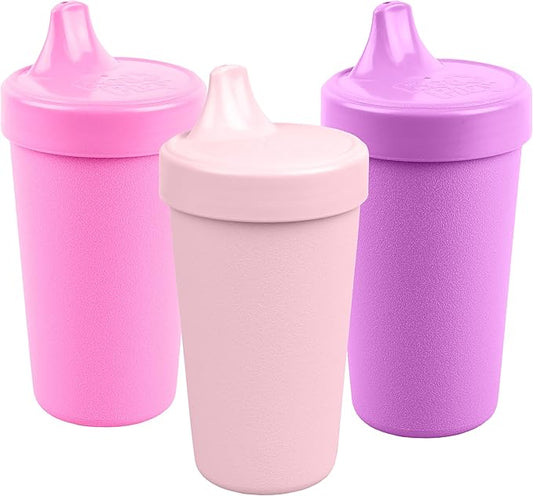 Re-Play Sippy Cups for Toddlers - 10 Oz. Reusable Spill Proof Cups for Kids, Dishwasher/Microwave Safe - Made in USA - Set of 3-3.13" x 6.25" - Princess