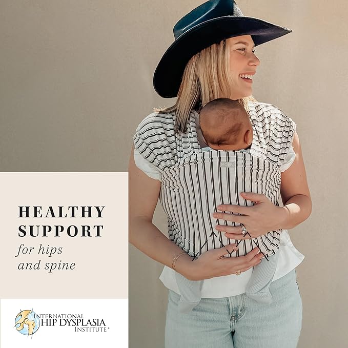 Moby Baby Wrap Carrier Classic for Newborns to Toddlers (8-33lbs), Infant Sling Carrier, Lightweight & Hands Free Design, Adjustable for All Body Types (Heirloom Stripe)