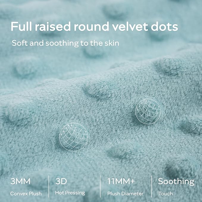 JELLYMONI Fleece Baby Sleep Sack 12-24 Months, 1.5 Tog Warm Winter Baby Wearable Blanket with Plush Dots and 2-Way Zipper, Cotton Toddler Sleep Sack