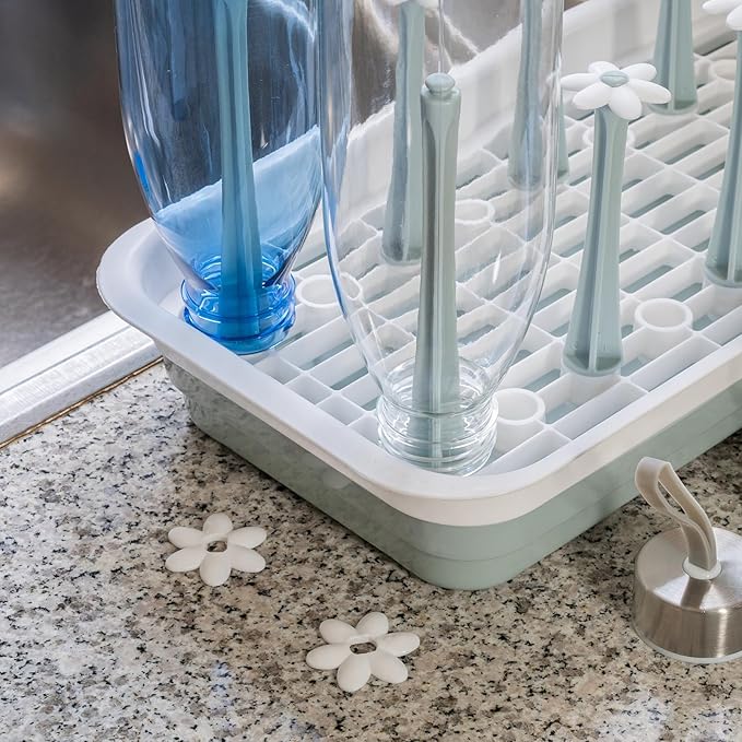 Large Countertop Bottle Drying Rack - Ideal for Insulated Water Bottles, Drinking Glasses, Sports Bottles, Baby Bottle Drying Rack, Tumblers, Mugs, Bottle Washer