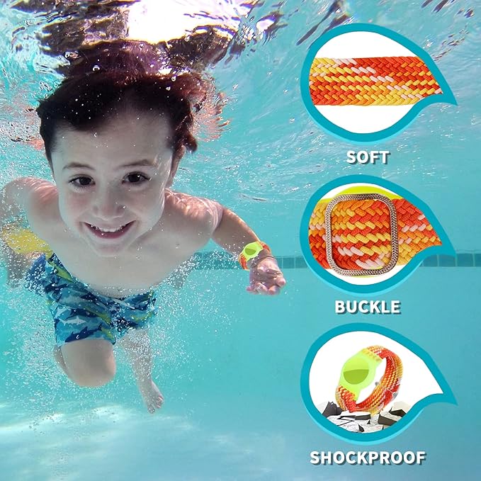 Kids Bracelet Compatible with AirTag, GPS Kid Tracker Holder Braided Wristband for Apple Air Tag, 2022 Upgraded Nylon Adjustable Anti Lost Airtag Watch Band for Kids Children Elders (Orange)