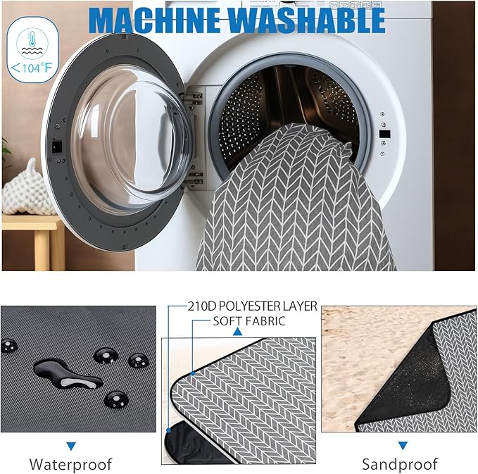 Picnic Blankets Outdoor Extra Large - Waterproof Picnic Blanket with Carry Strap | Machine Washable Picnic Mat with Sandproof Backing for Park , Grass, Camping, Hiking, Concerts (Graphite Grey)