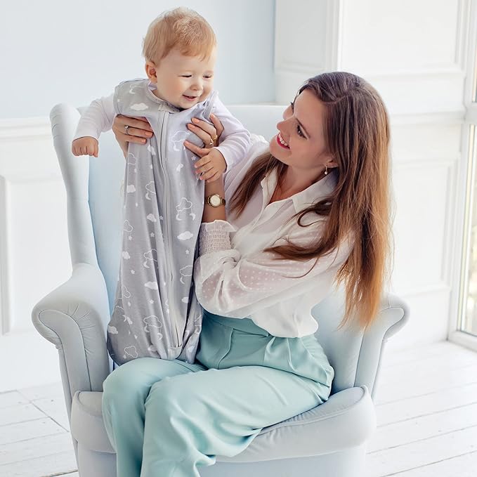 Mama Cheetah Baby Sleep Sack 0.5 TOG, Organic Cotton Baby Wearable Blanket with Two-Way Zipper, Swaddle Transition Baby Sleeping Bag for Newborn Infant Toddler Boy Girl, 18-24 Months