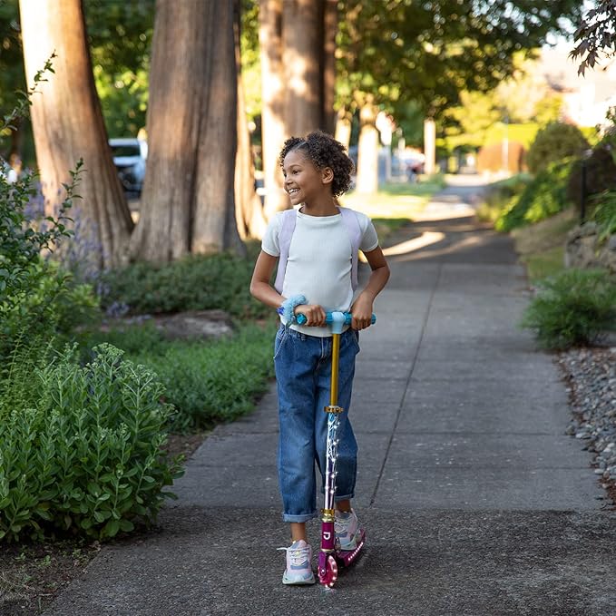 Jetson Character Kids Kick Scooter, LED Lights on Stem & Light-Up Wheels, Lightweight Frame, Height-Adjustable Handlebar, Lean-to-Steer System, Easy-Fold Mechanism