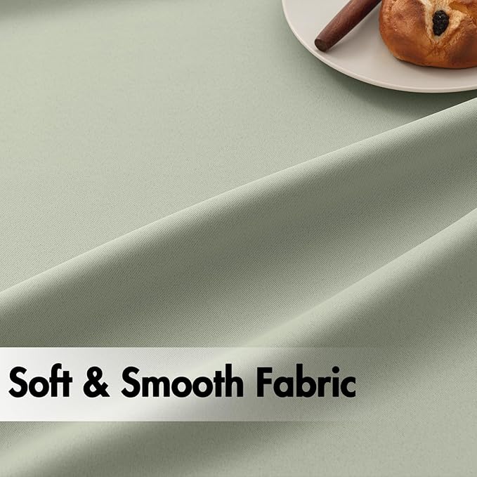 ANRODUO Back Tab Blackout Curtains for Bedroom Living Room, Rod Pocket Pinch Pleated Thermal Insulated Room Darkening Curtains 120 Inches Long 2 Panels, Sage Green, 52 x 120 Inch