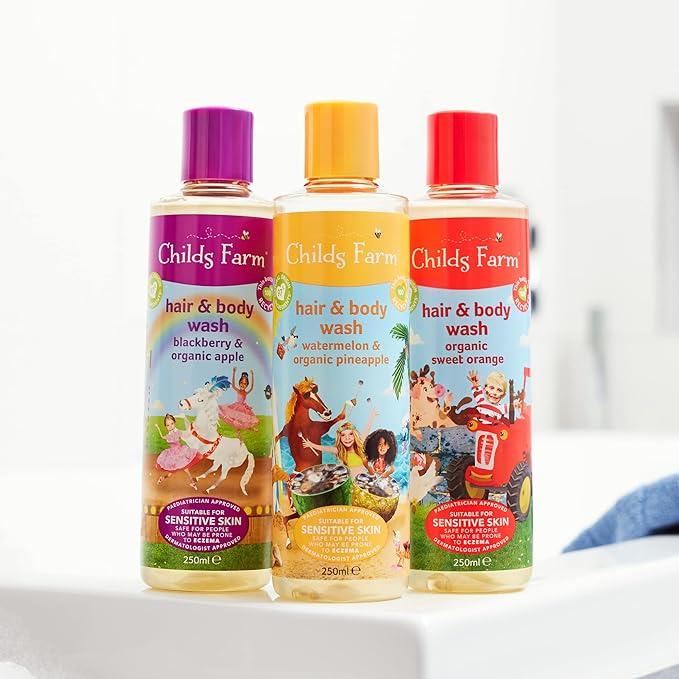 Childs Farm Blackberry & Organic Apple Hair & Body Wash 250ml (PACK OF 4)