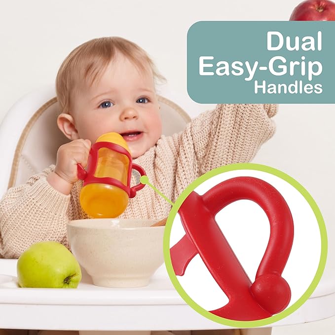 TonGass (3-Pack) Bottle Handles for Dr Brown Narrow Baby Bottles with Easy Grip Handles to Hold Their Own Bottle - BPA-Free Soft Silicone - Red Green and Blue