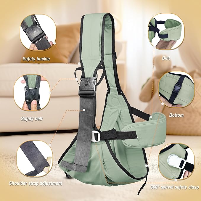 Baby Carrier Newborn to Toddler,Adjustable Baby Sling Carrier,Comfortable and Lightweight Toddler Carrier for 25-60 lbs,Ideal for Shopping Travelling