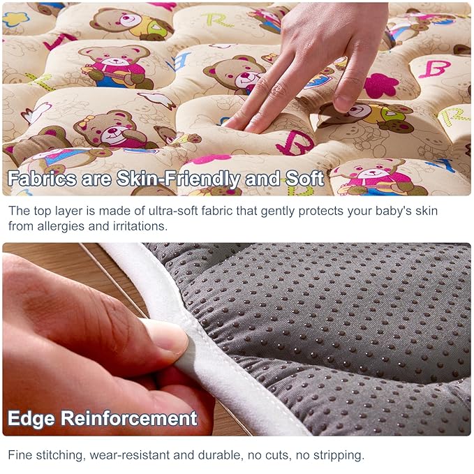 High-Density Foam Baby Play Mat, 50x50 Inches Thicken One-Piece Comfortable and Soft Playmat, Non Slip Machine Washable Floor Mat for Infants, Tapete Para Bebes,Toddlers