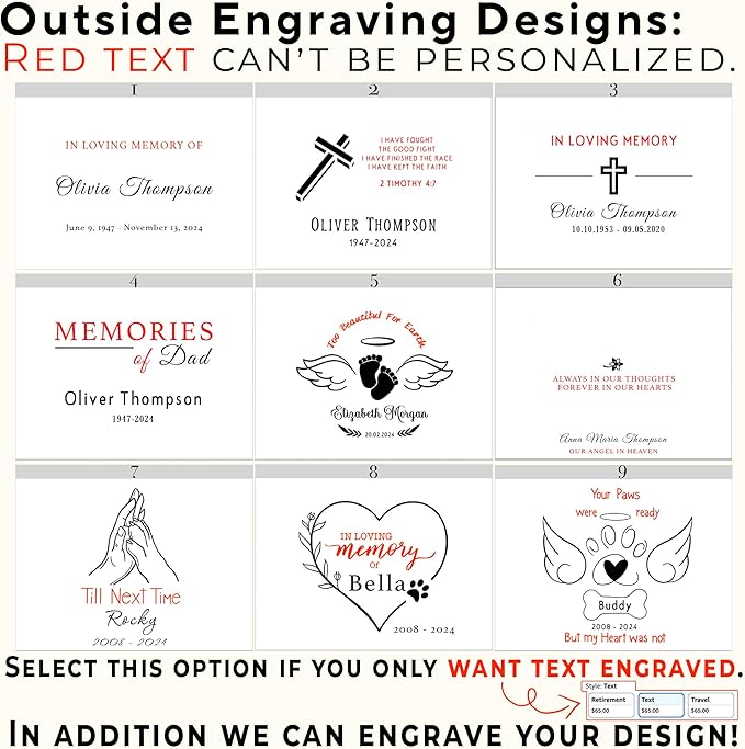 Pet Memory Box - Personalized Pet Memorial Boxes, Loss of a Pet Keepsake Box Acacia Wood, Engraved Dog Remembrance Gift, Gift for Someone Who Lost a Dog, Cat, 11 x 8 x 4,75 in