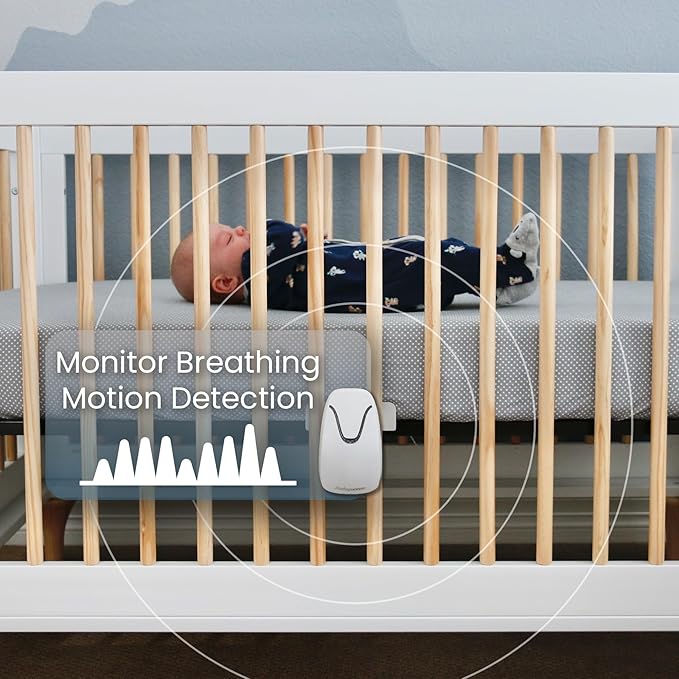 Babysense True Sleep HD Video Baby Monitor with Camera and Audio & Baby Sleep Breathing Movement Monitor, No Wifi, Non Wearable Non Contact Monitoring with 2 Under-Mattress Sensors, Full Crib Coverage