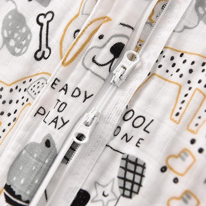Baby Sleep Sack 2-4 T Baby Wearable Blanket 100% Organic Cotton 0.5 TOG Toddler Sleeping Sack 2- Way Zipper Soft Lightweight X-Large Pup