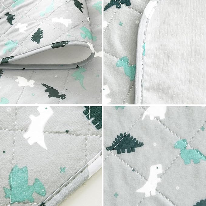 Potty Training Bed Pad - 100% Waterproof, Twin & Toddler Bed Wetting Protection, Reusable, Non Slip, Easy to Change, Washable, Grey