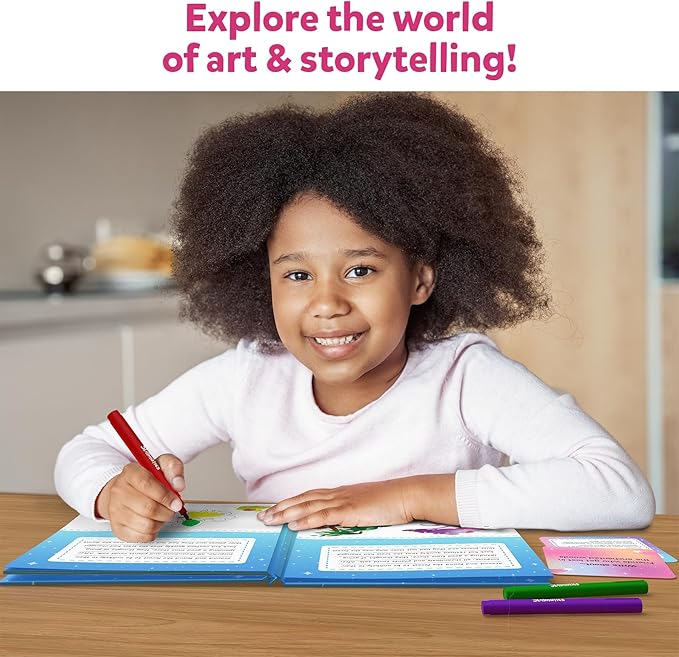 Skillmatics Storybook Art Kit - Create Fairytale Stories, DIY Craft & Writing Kit with 300+ Stickers, Scrapbooking & Journal Activity, Gifts for Kids Ages 5, 6, 7, 8, 9, 10