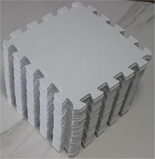 YIMINYUER® 25 Tiles (30cm×30cm×1cm Each Tile) Baby Soft Puzzle Play Mats, Kids Thick EVA Foam Floor, Toddlers & Children's Soft Interlocking Mat R01G301025