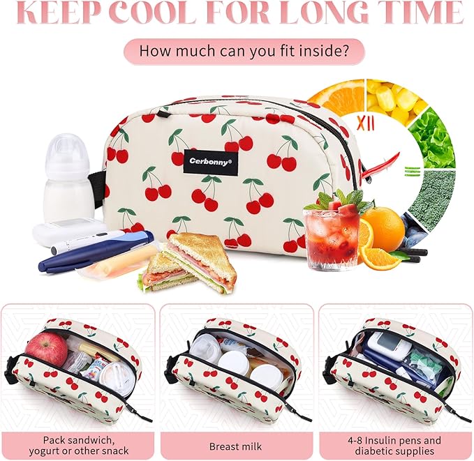 Small Cooler Bag Freezable Lunch Bag for Work School Travel,Leak-proof Small Lunch Bag,Small Insulated Bag For Kids/Adults,Freezer Lunch Bags,Freezable Snack Bag,Mini Lunch Bag Fit For Yogurt