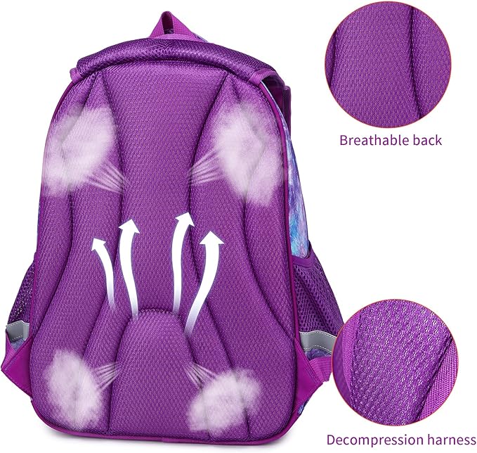 Cusangel Backpack for Girls Boys School Bookbags Kindergarten Elementary Lightweight Waterproof Multifunctional Large Capacity for Backpack (16 inch Fun Prints)