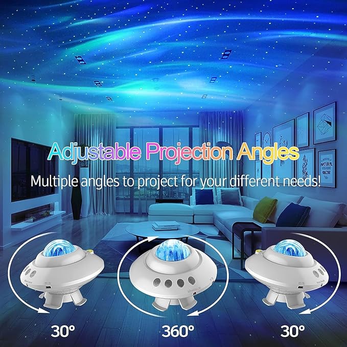 Star Projector Northern Lights, Galaxy Projector for Bedroom, Aurora Projector with Bluetooth Speaker, Timer and Remote, Teen Girl Room Decor, Cool Gifts for Kids, Adults, Birthday