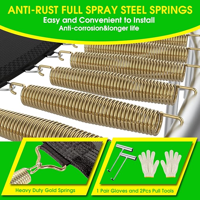 SKYUP Tranpoline 1500LBS 16 15 14 12 10 8 FT Tranpoline for 7-10 Kids and Adults, Windproof Outdoor Tranpoline with Enclosure Net, Basketball Hoop, Easy to Install & Last Long - ASTM Approved