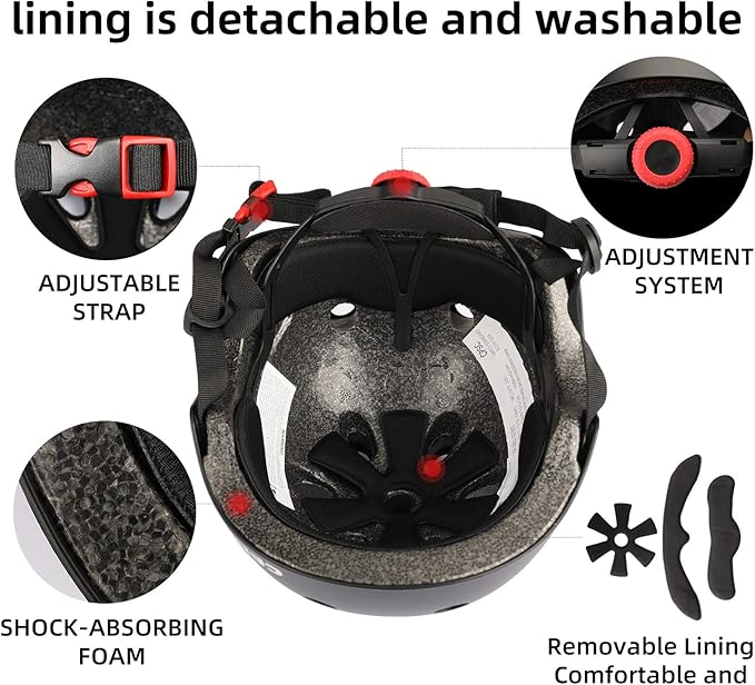 Kids Bike Helmet,Toddler Skateboard Helmets for Ages 2-3-5-8-14 Years Boys Girls，Adjustable Multi-Sport Bicycle Skateboarding Football Roller Skating Scooter Rollerblade Balance Bike Helmet