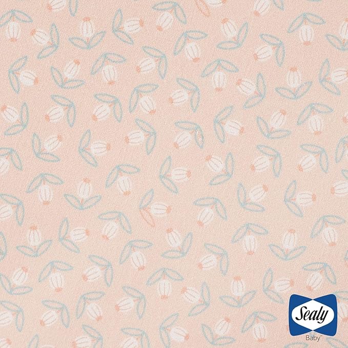 SEALY BABY Children's Floor Cushion, Kids, Toddler Play Mat & Soft Lounger (Pink Floral)