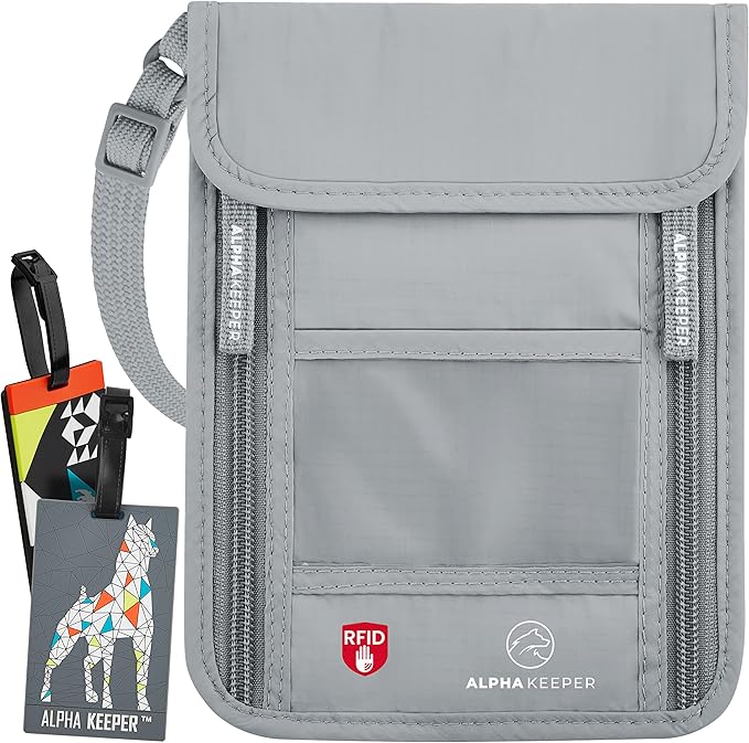 Neck Wallet, Travel Pouch For Passport Holder And Documents, Travel Neck Wallet For Traveling Women.