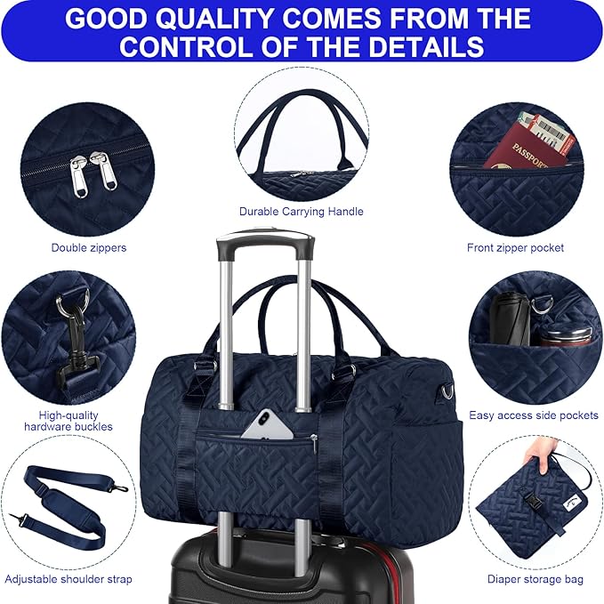 Diaper Bag Tote: Mommy Bag, Baby Bag for Boy and Girl, Mom Hospital Bag, Twins or 2 Kids Diapers Bag