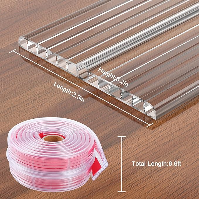 HOMREALM Baby Proofing 7.05ft Long (2.75" Wide) Corner Protector Baby Corner Guards Furniture Corner & Edge Safety Bumpers Clear Baby Proofing Bumper Cushion for Table Furniture Sharp Corners
