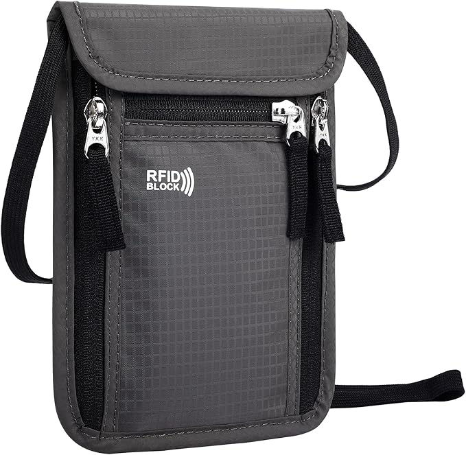 Travel Pouch Neck Wallet Family Passport Holder Organizer Case with RFID Blocking