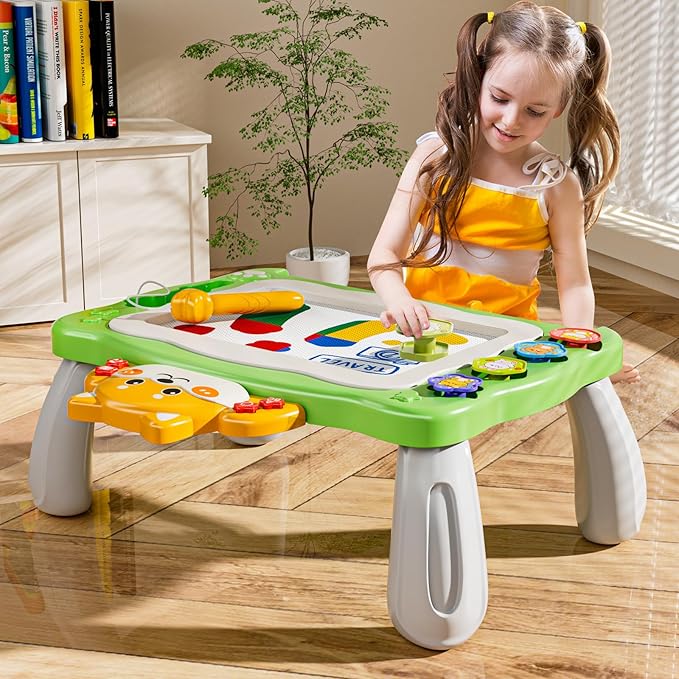 NIPLOOW Magnetic Drawing Board with Early Educational Toy, Doodle Board Montessori Preschool Travel Toys Gifts for 3 4 5 6 Year Old Etch Sketch Erasable Writing Pad