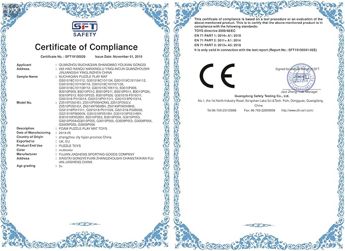 YIMINYUER® 20 Tiles (30cm×30cm×1cm Each Tile) Baby Soft Puzzle Play Mats, Kids Thick EVA Foam Floor, Toddlers & Children's Soft Interlocking Mat R01R09G301020