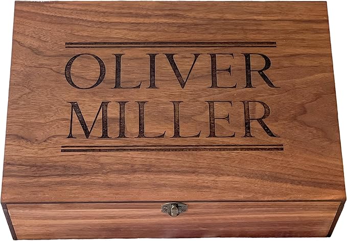 Personalized wooden name box for memories, keepsake Christmas gift, present for Him, Her, Boyfriend, Girlfriend, Baby Boy, Baby Girl, Brother, Sister, Guy, Groomsmen, Bride Friend for Birthday