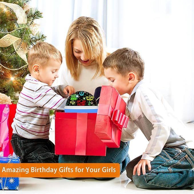 MOKOQI Cars Night Light for Boys - Rotating Projector Lamp with Race Car - Star Projector for Kids Age 3-8 - Ceiling Nightlight Projector with Cars and Stars - Birthday Gifts for Boys Room Decor