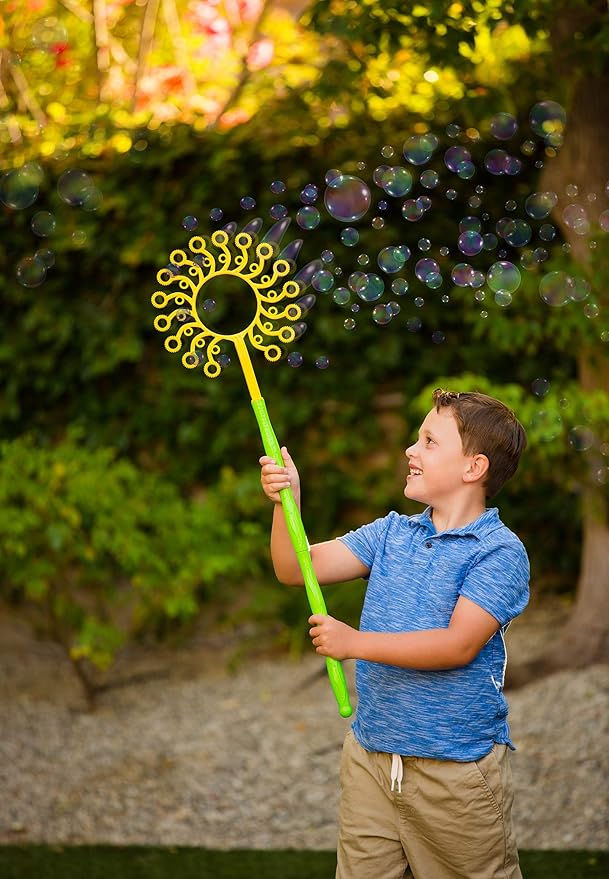 Gazillion Mega-Zillion Wand, 33 Mini Wands, 3ft. Handle & 2 Bottles of Solution - Create Zillions of Bubbles in Seconds!