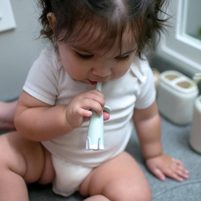 Dr. Brown's Infant-to-Toddler Toothbrush, Elephant, Mint, 0-3 Years