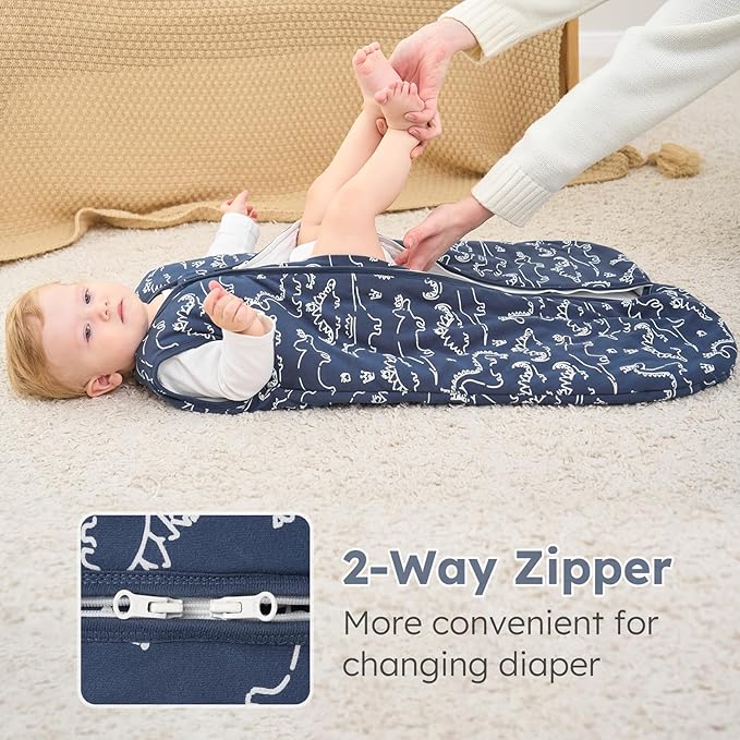 Yoofoss Baby Sleep Sack 0-6 Months, TOG 2.5 Baby Wearable Blanket with 2-Way Zipper, 100% Organic Cotton Fabric Winter Newborn Sleeping Sack, Warm Soft Comfy