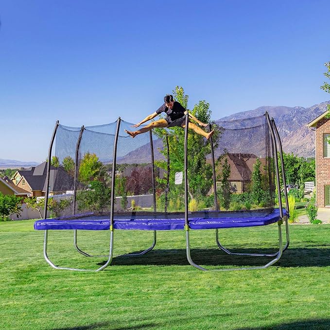 Skywalker Trampolines 9FT 14FT 15FT Trampoline with Enclosure, Spring Pad Cover, Heavy Duty Jump Mat, ASTM Approved Outdoor Trampoline for Kids & Teens